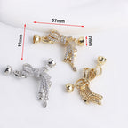 CZ Tassel Bow Clasp – 18K Gold Plated