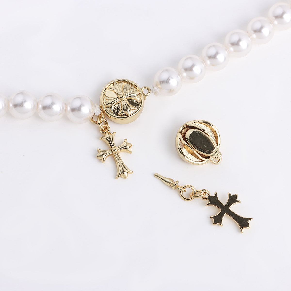 18K Gold Plated Cross Clasp – DIY Accessory