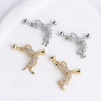 CZ Tassel Bow Clasp – 18K Gold Plated