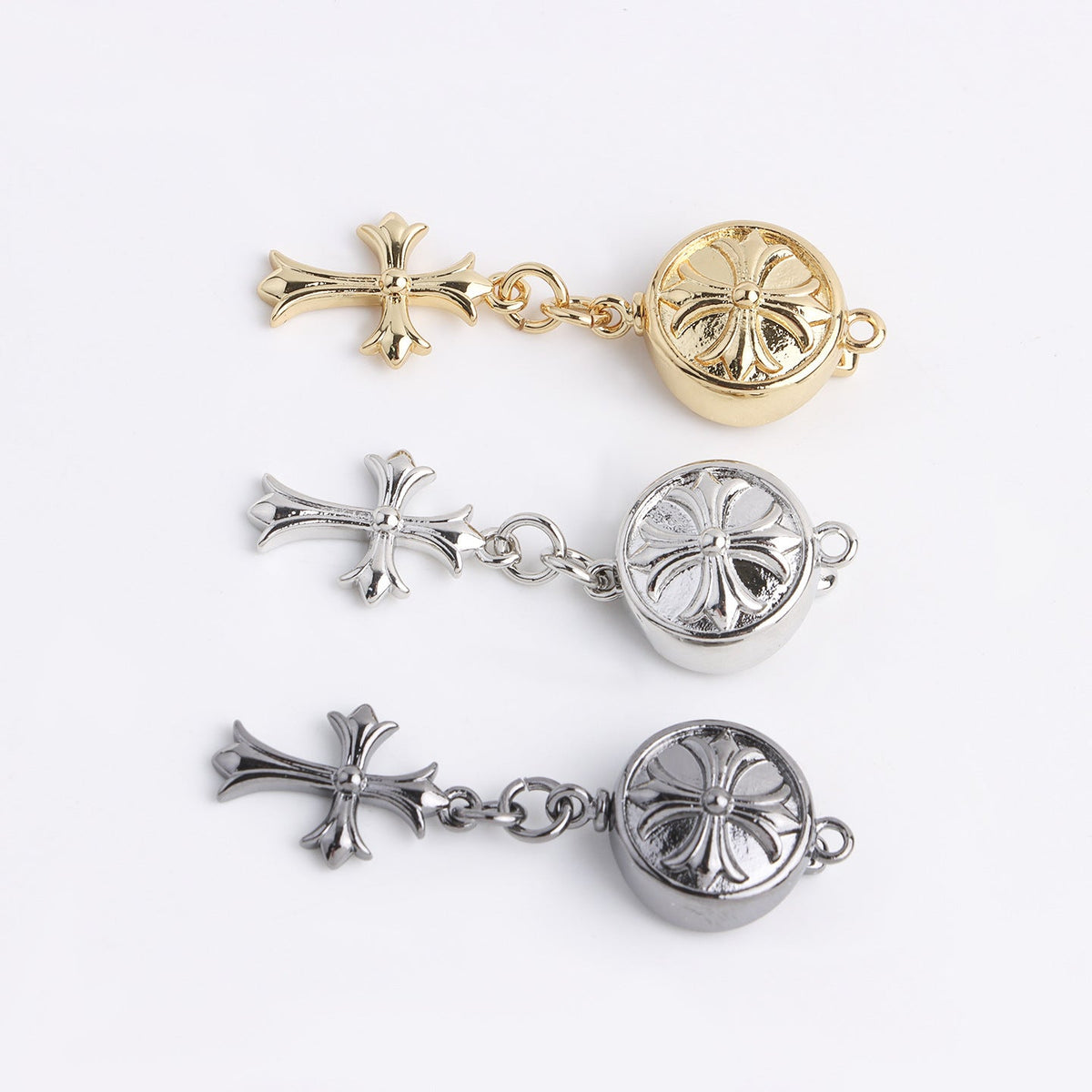 18K Gold Plated Cross Clasp – DIY Accessory