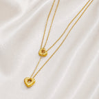 Double heart necklace