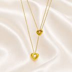 Double heart necklace