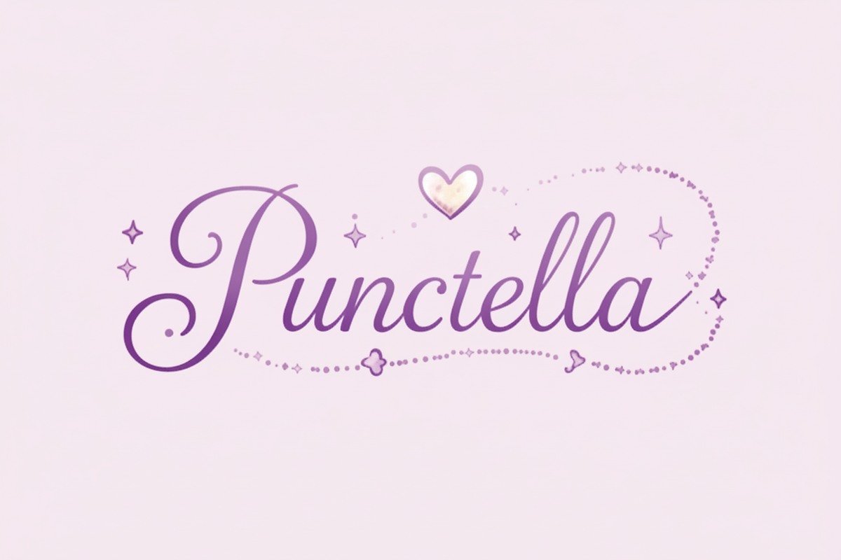 Punctella Logo 淡粉紫背景